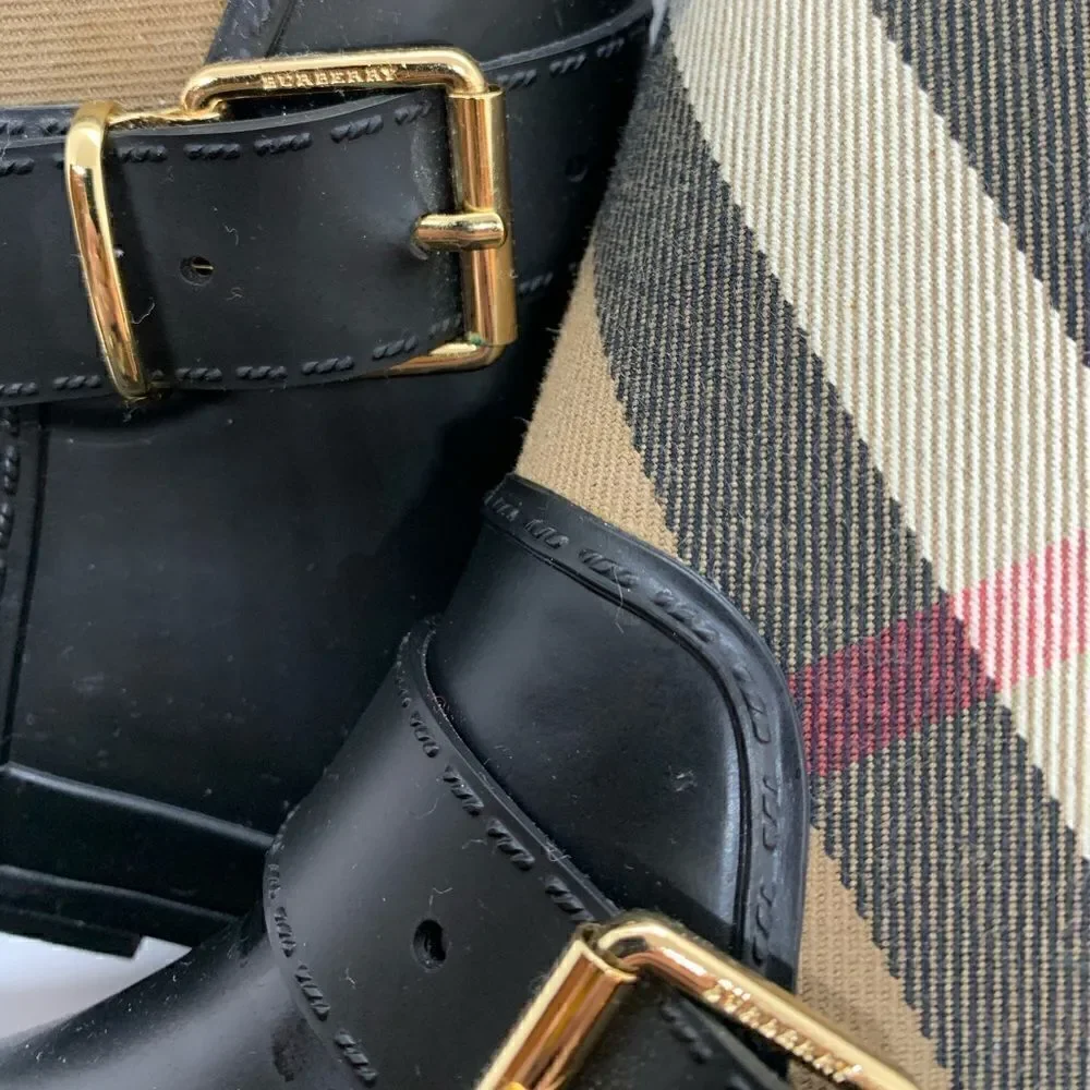 Burberry Rain-boots Nova Check & Rubber Size: 37